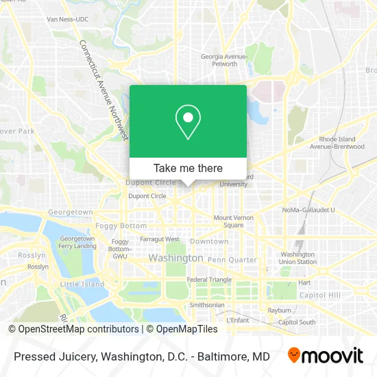 Pressed Juicery map