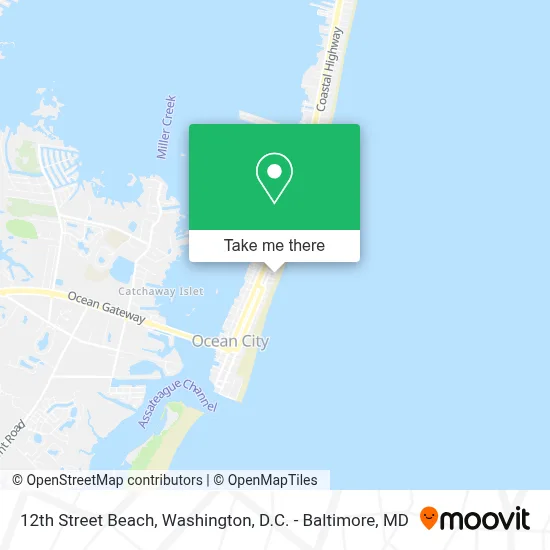 12th Street Beach map