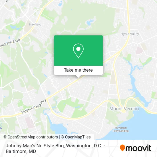 Johnny Mac's Nc Style Bbq map