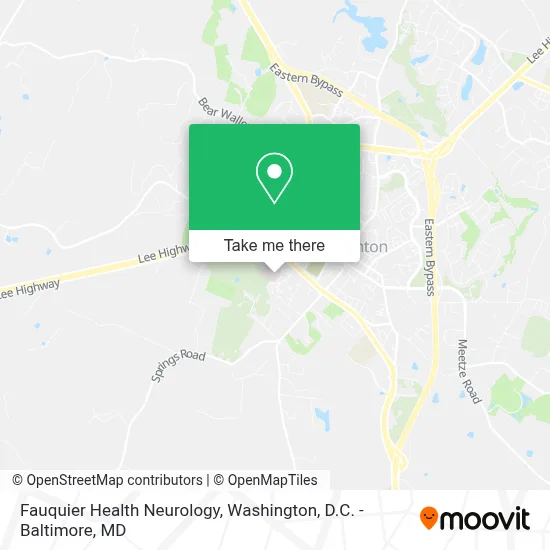 Fauquier Health Neurology map