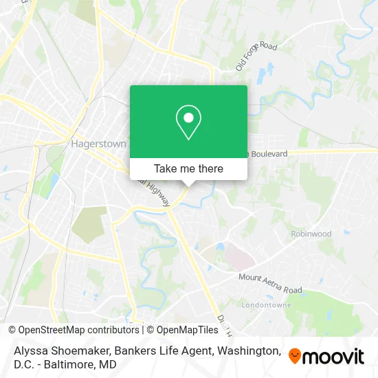 Alyssa Shoemaker, Bankers Life Agent map