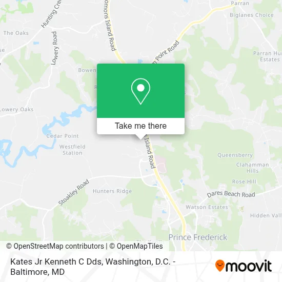 Kates Jr Kenneth C Dds map