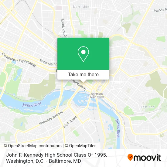 John F. Kennedy High School Class Of 1995 map