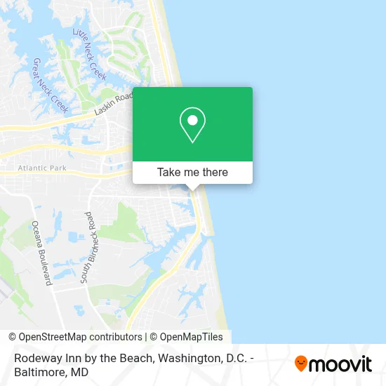 Rodeway Inn by the Beach map