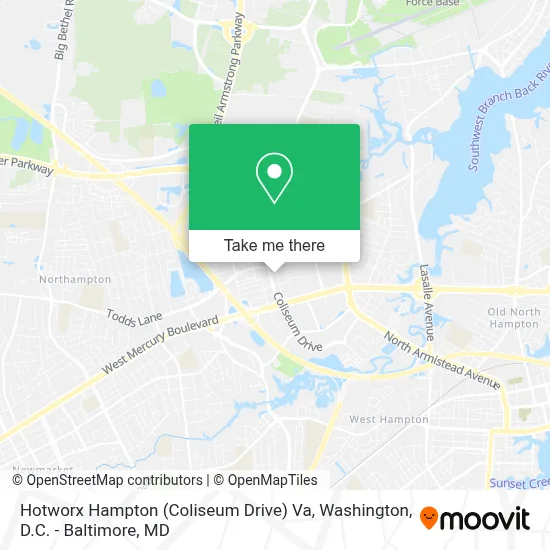 Hotworx Hampton (Coliseum Drive) Va map