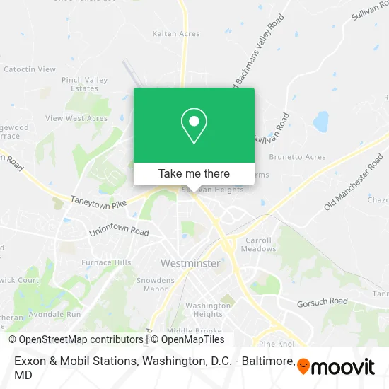 Exxon & Mobil Stations map