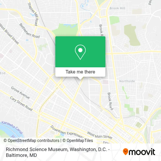 Richmond Science Museum map