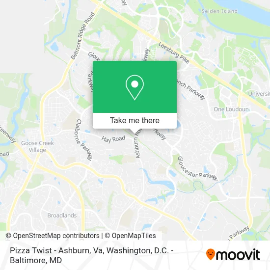 Pizza Twist - Ashburn, Va map