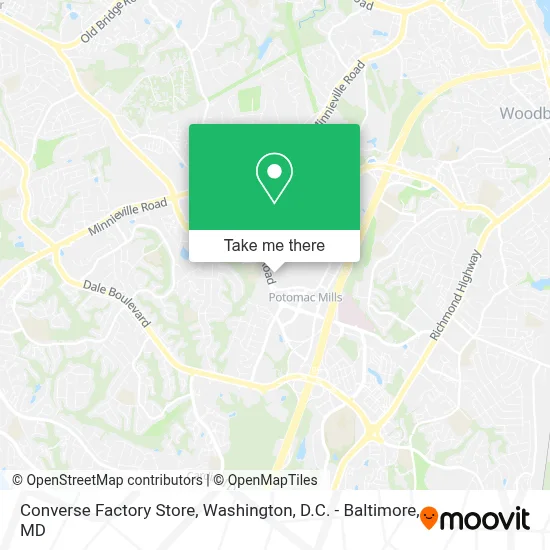 Converse Factory Store map