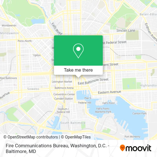 Fire Communications Bureau map
