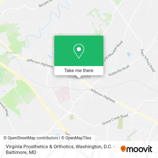 Virginia Prosthetics & Orthotics map