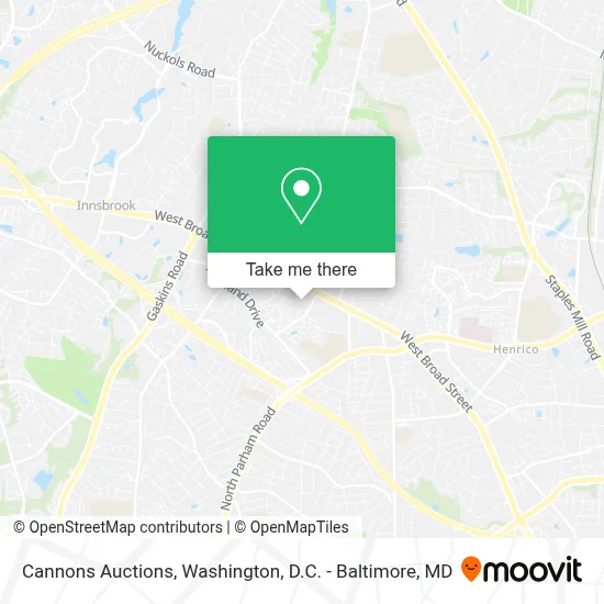 Cannons Auctions map