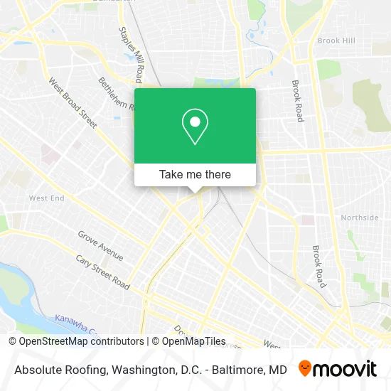 Absolute Roofing map