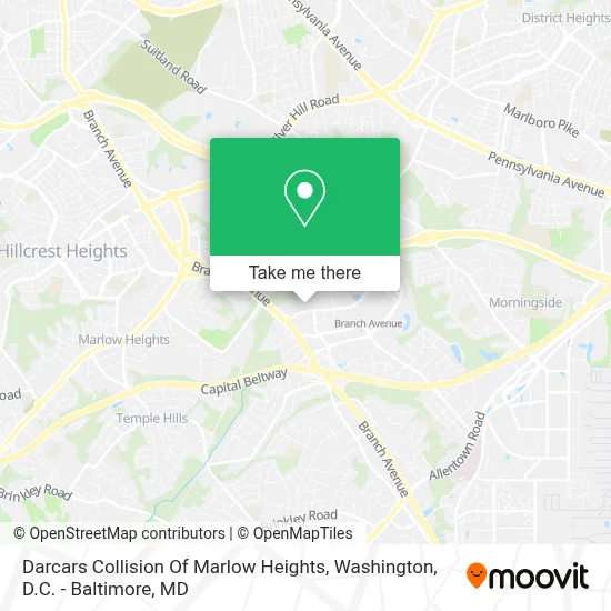 Darcars Collision Of Marlow Heights map