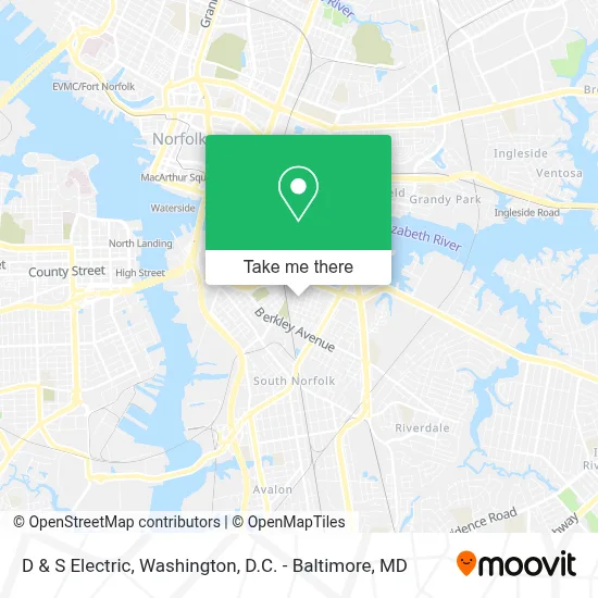 D & S Electric map