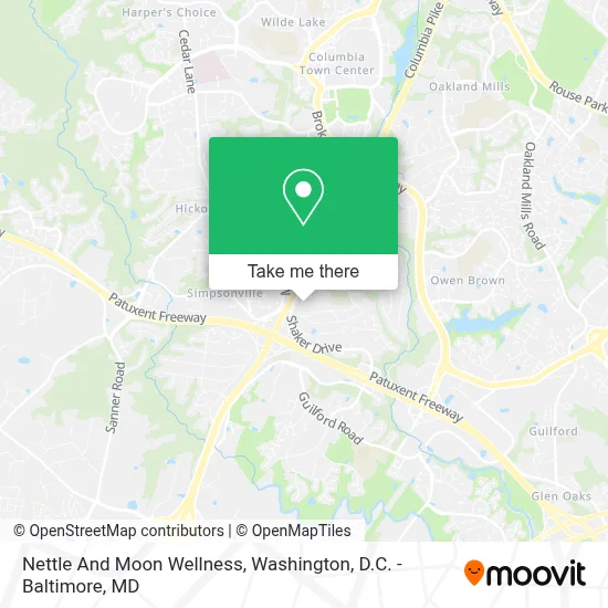 Nettle And Moon Wellness map