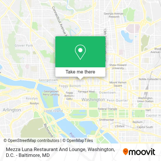 Mezza Luna Restaurant And Lounge map