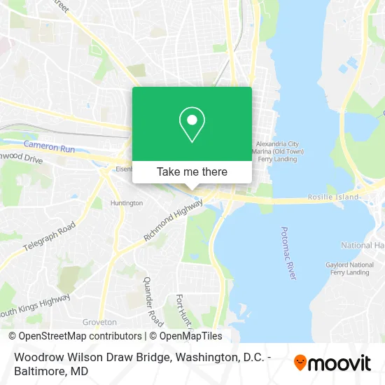 Woodrow Wilson Draw Bridge map