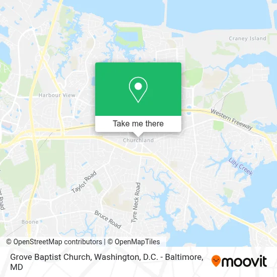 Grove Baptist Church map