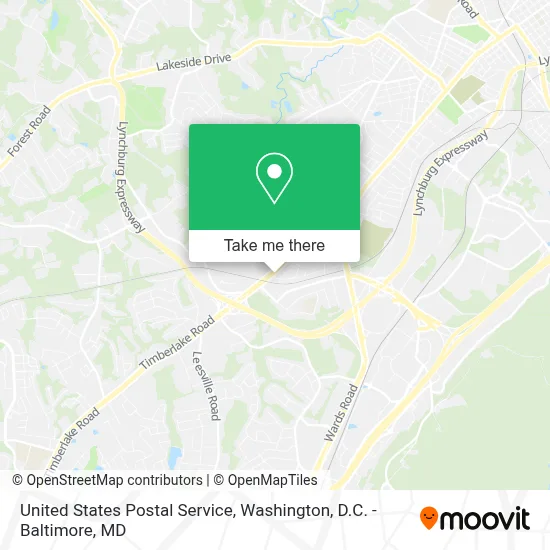 United States Postal Service map