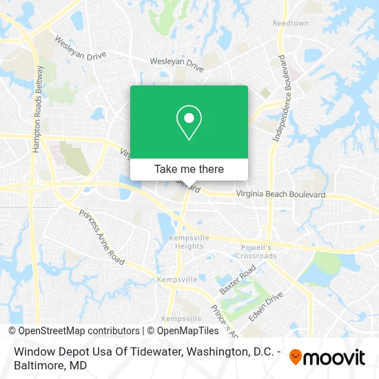 Window Depot Usa Of Tidewater map