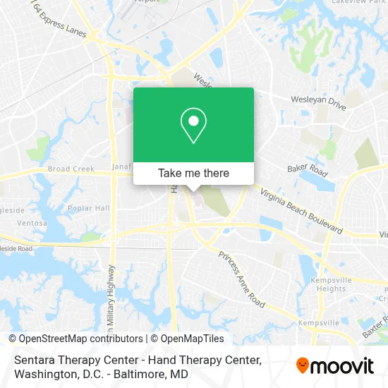Sentara Therapy Center - Hand Therapy Center map