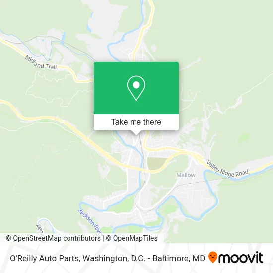O'Reilly Auto Parts map