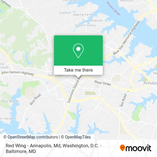 Red Wing - Annapolis, Md map