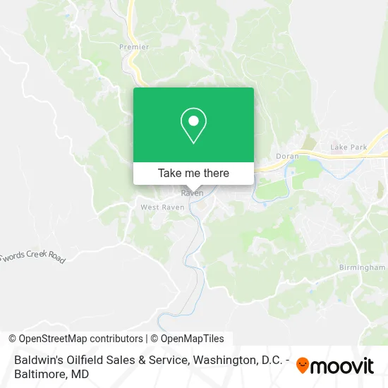 Baldwin's Oilfield Sales & Service map