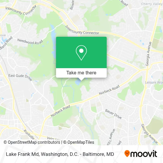 Lake Frank Md map