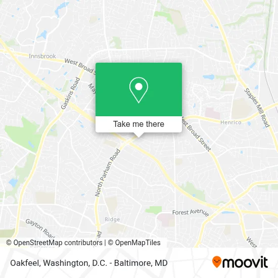 Oakfeel map