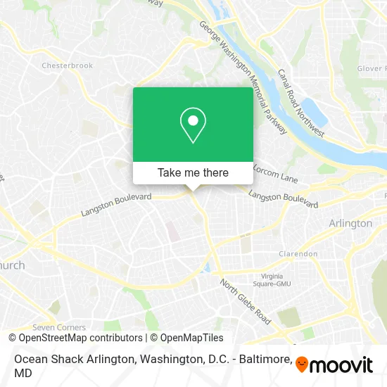 Ocean Shack Arlington map