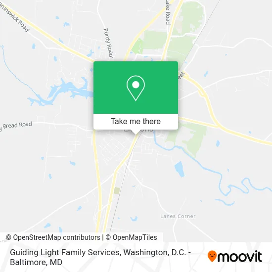 Guiding Light Family Services map