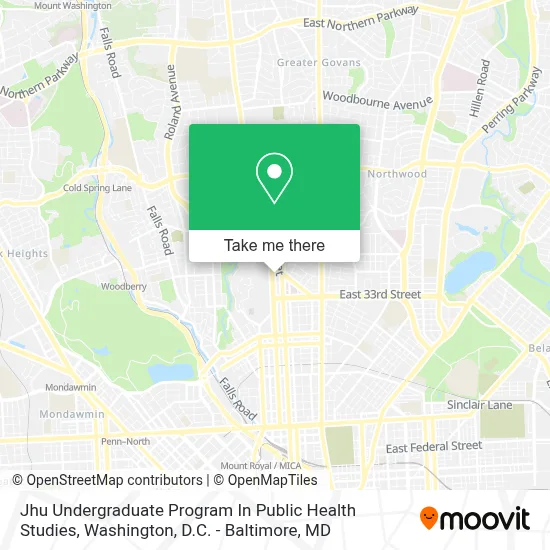 Jhu Undergraduate Program In Public Health Studies map