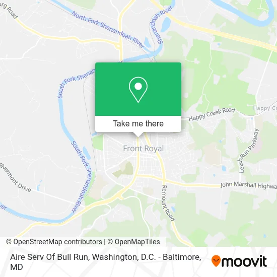 Aire Serv Of Bull Run map