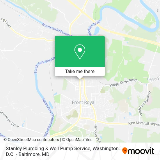Stanley Plumbing & Well Pump Service map