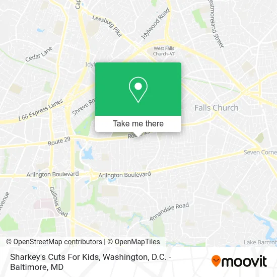 Sharkey's Cuts For Kids map