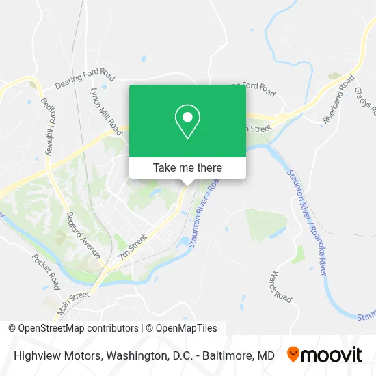 Highview Motors map