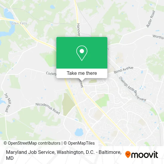 Maryland Job Service map