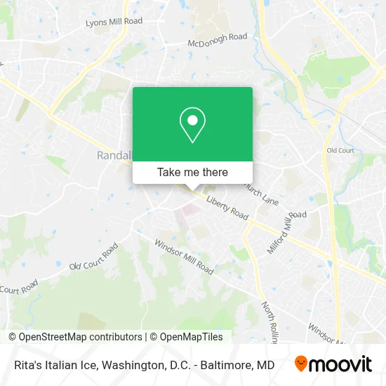 Rita's Italian Ice map