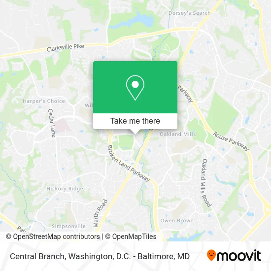Central Branch map