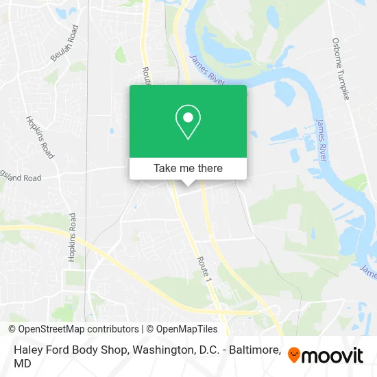 Haley Ford Body Shop map