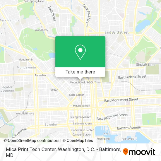 Mica Print Tech Center map