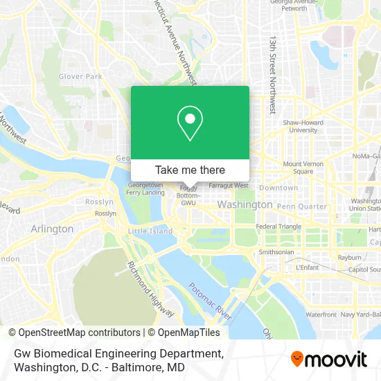 Gw Biomedical Engineering Department map