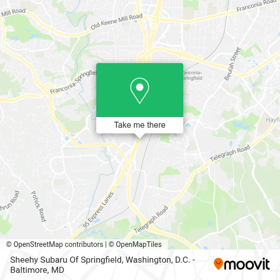 Sheehy Subaru Of Springfield map