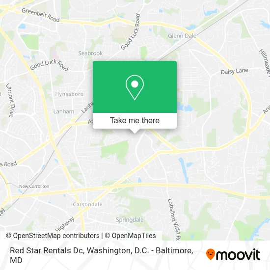 Red Star Rentals Dc map