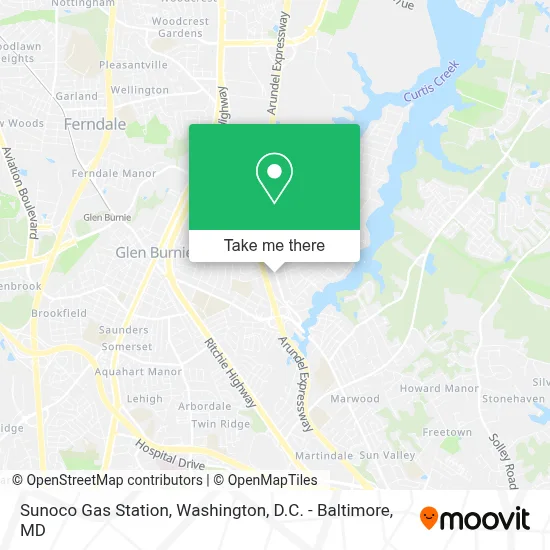 Sunoco Gas Station map