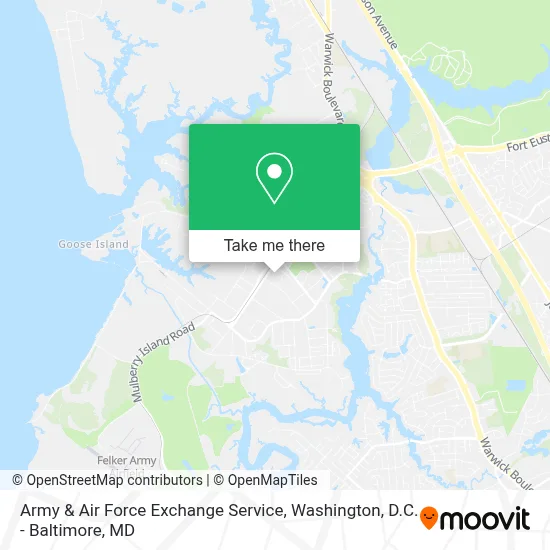 Army & Air Force Exchange Service map