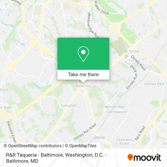 R&R Taqueria - Baltimore map