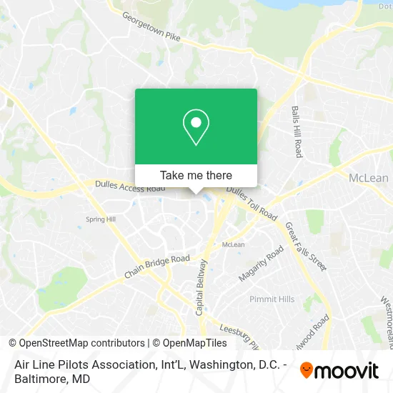 Air Line Pilots Association, Int’L map